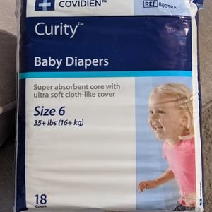 5 packs of Curity size 6 diapers